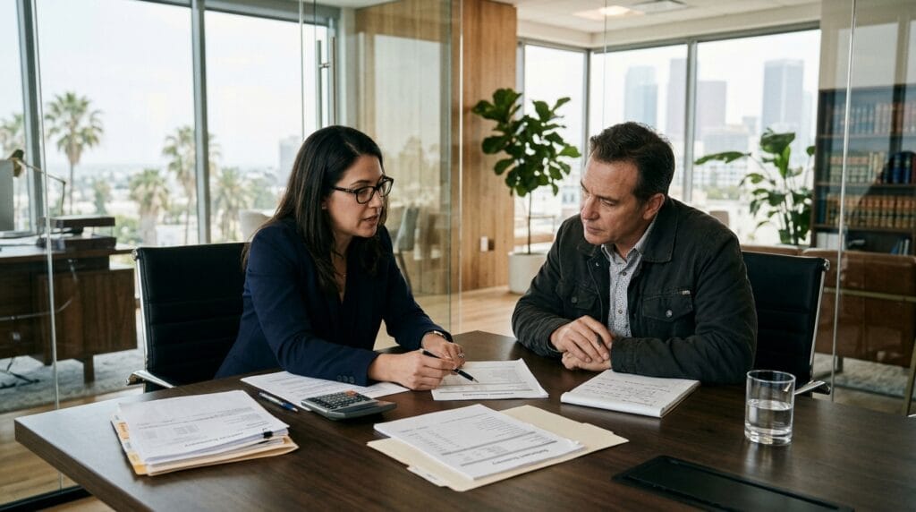 Lawyer_explaining_settlement_to_…_de5a891b